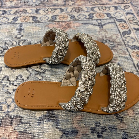 a new day Braided Sandals in Tan and Silver - Picture 5 of 5